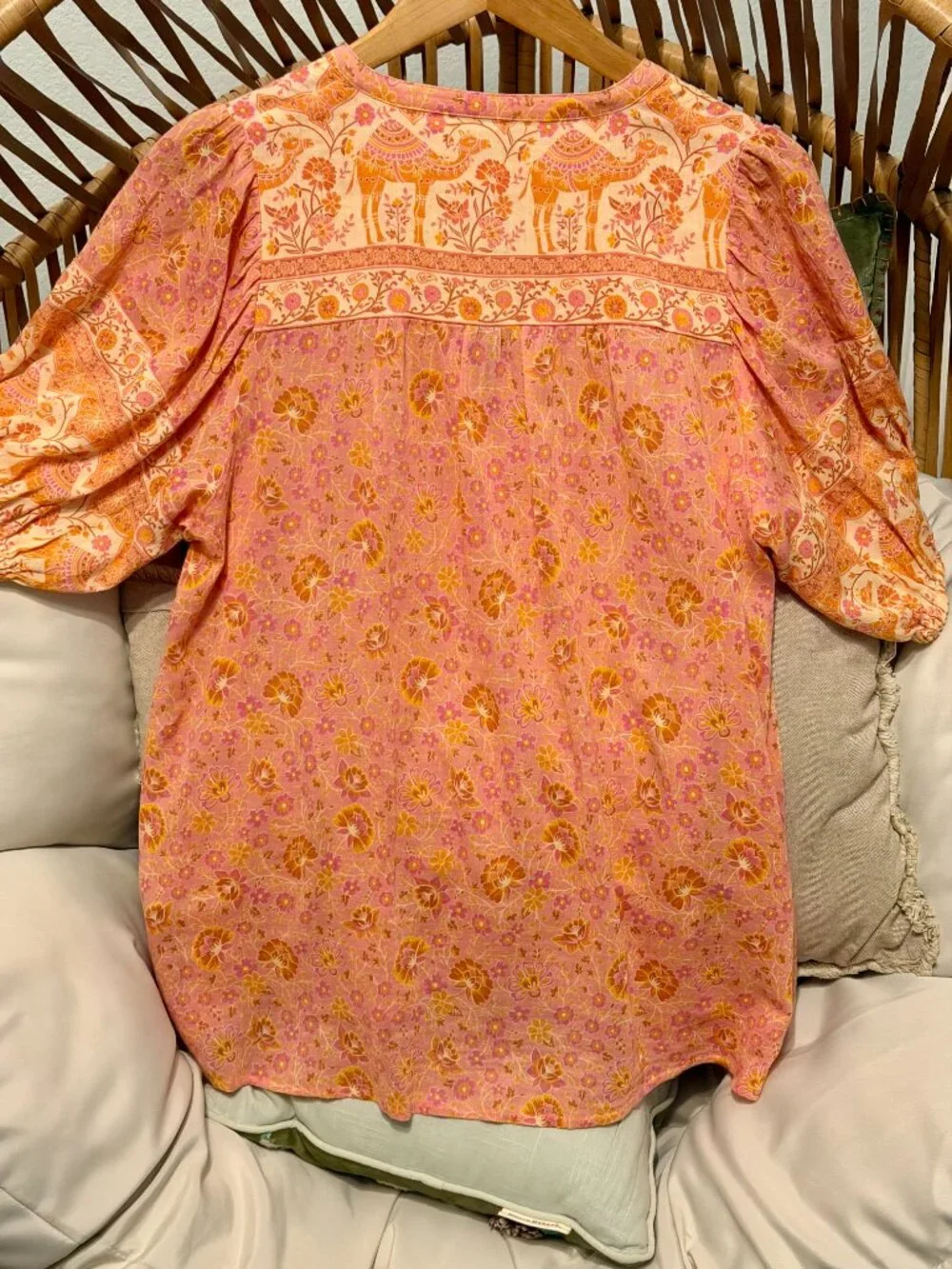 SOLD!! Spell & The Gypsy Sundown Blouse Apricot Medium